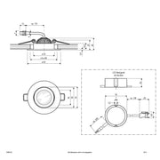 EVN Lichttechnik - Downlight/Strahler/Flutlicht LED-Einbauleuchte 230V S060102 830, dim., ws