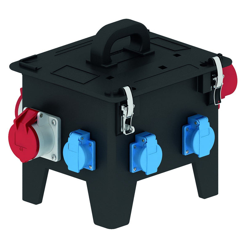 Bals Elektrotech - CEE-Steckdosen-Kombination (IEC 60309) Vollgummi-Verteiler 522143 mit abklappb.Deckel
