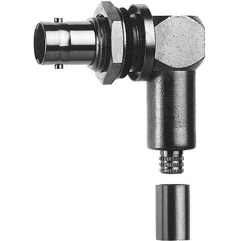 Telegärtner - Koax-Steckverbinder BNC-Kabelwinkeleinbaub. 100023373 50 Ohm RG58C/U(G1) − 5 Stück