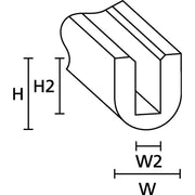 HellermannTyton - Kabelschutz für Installationskanal Kantenschutz RA1 PVC BK 75 PVC schwarz − 75 Meter