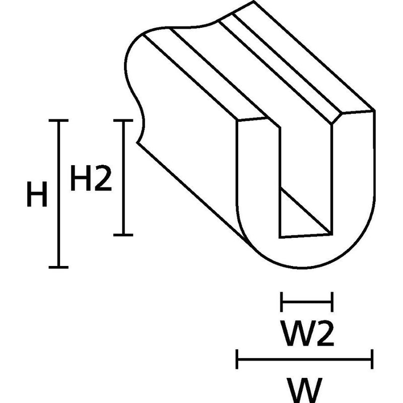 HellermannTyton - Kabelschutz für Installationskanal Kantenschutz RA1 PVC BK 75 PVC schwarz − 75 Meter
