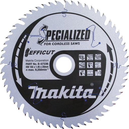 Makita - Kreissägeblatt SPECIALIZED Sägeblatt B-57336 165x20x56Z