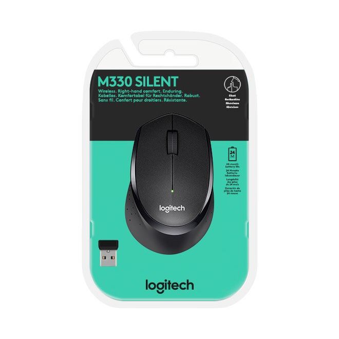 Logitech - Computermaus Maus Wireless M330 sw Silent,Optisch