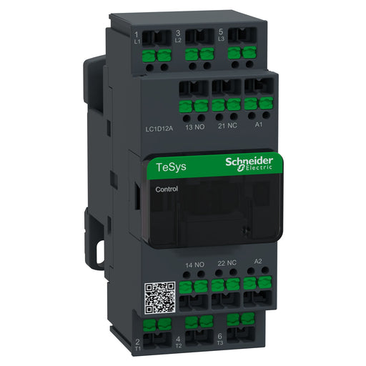 Schneider Electric - Leistungsschütz zum Schalten von Wechselstrom Schütz 3P 12A Ac3 LC1D12AQ7 380V Ac Snapin