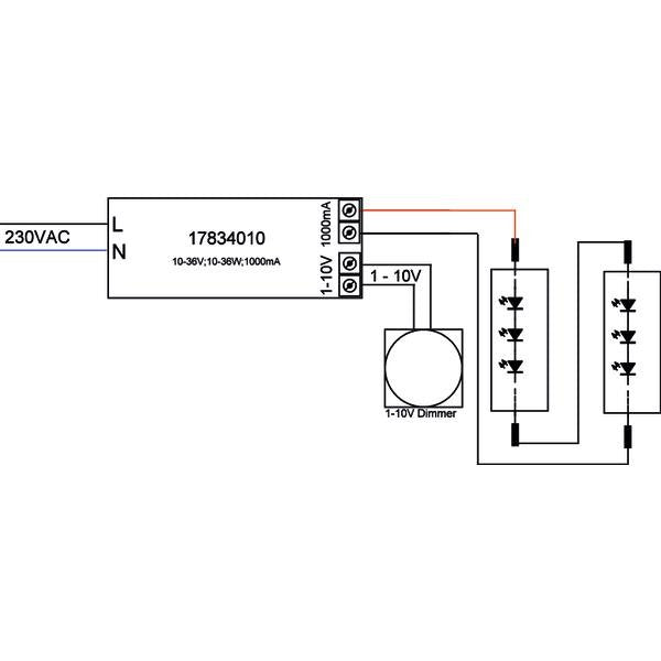 Brumberg Leuchten - LED-Betriebsgerät LED-Konverter 17834010 1000mA 36W 1-10V dim