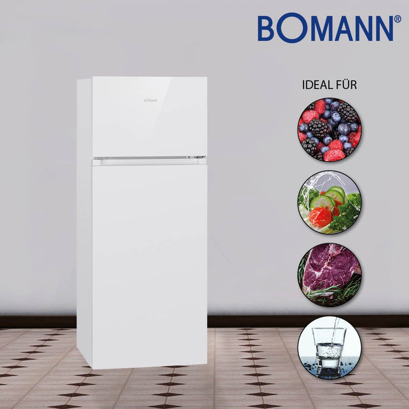 Bomann DA - Kühlschrank Doppeltür-Kühlgerät DT 7318.1 ws 144cm