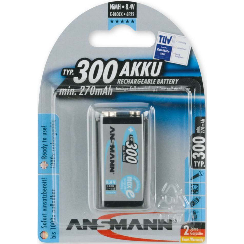 Ansmann - Akku NiMH E-Block 5035453 9V,300mAh