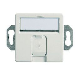 Telegärtner - Kommunikationsanschlussdose Kupfer AMJ45/B8 Up/50 Cat.6A apws 100022961 mit 2-Loch Tragering − 5 Stück
