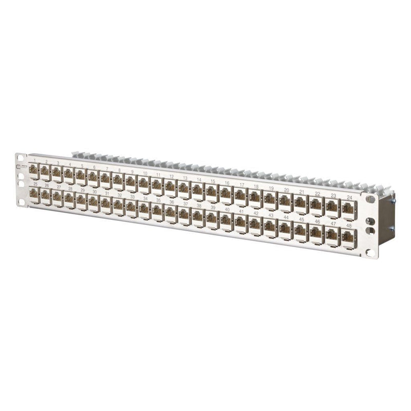 Metz Connect - Patchpanel Kupfer 48-Port Panel E-DAT Modul TN EDATmod-MP48-Edst 1,5HE Edst bestückt