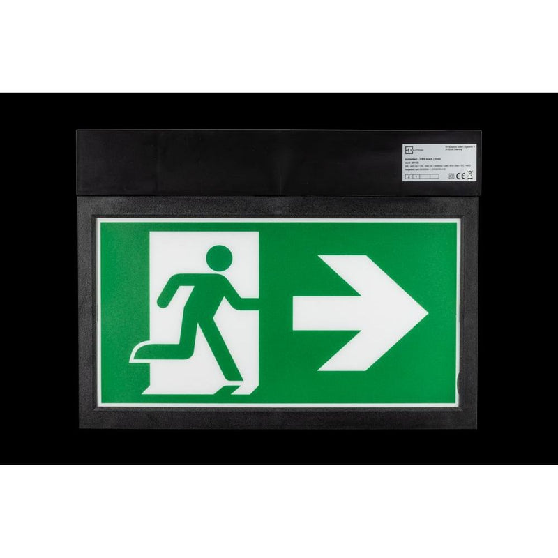 H1 - Sicherheitsleuchte Rettungszeichenleuchte UnlimitedLCBS-Tblack