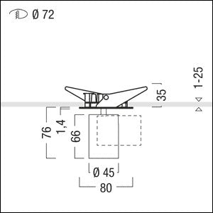 Zumtobel Group - Downlight/Strahler/Flutlicht LED-Einbauleuchte SUP2 M R72 #60817632 4000K
