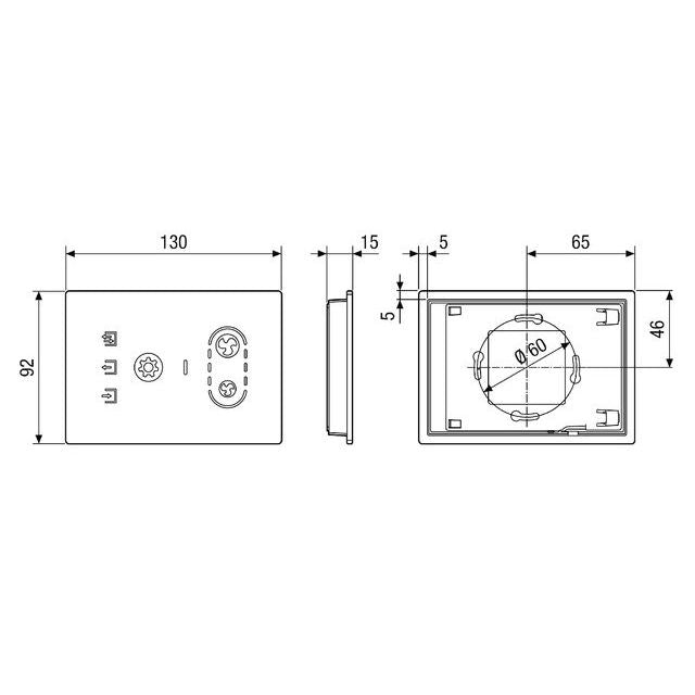 Maico - Fernbedienung Design-Bedienteil RLS G1 WS