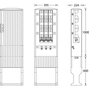 uesa - Kabelverteilerschrank B030 FL 3 Sicherungsl. NH2