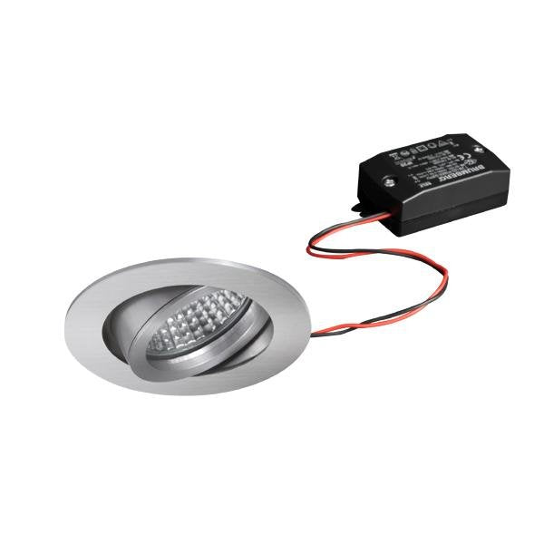 Brumberg Leuchten - Downlight/Strahler/Flutlicht LED-Einbaustrahler 230V 38143253 3000K alu