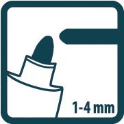 Pica-Marker - Markierungsstift Permanent Marker 522/52 1-4mm, INSTANT WHITE