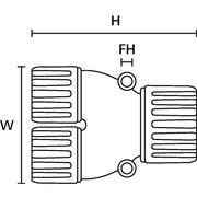 HellermannTyton - Verbinder für Wellschläuche Kunststoffverschraubung 166-25804(2) schwarz Y-Verteiler − 2 Stück
