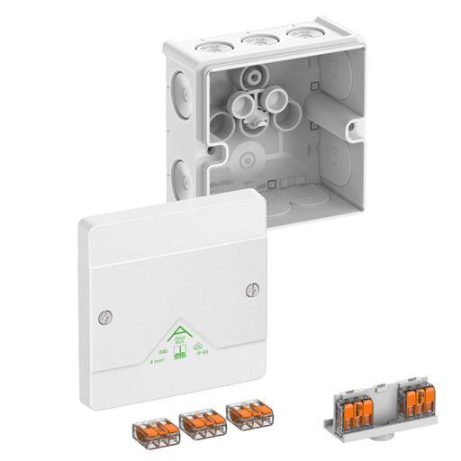 Spelsberg - Dose, Gehäuse für Montage auf der Wand/Decke Abzweigkasten Abox SLK-4²/w IP66