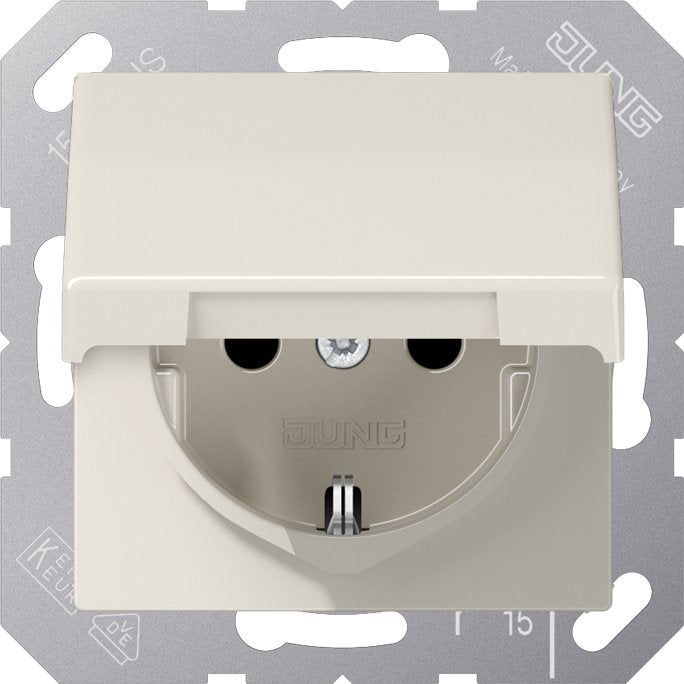 Jung - Steckdose SCHUKO-Steckdose 16A 250V AS 1520 NBFKL m.Klappdeckel