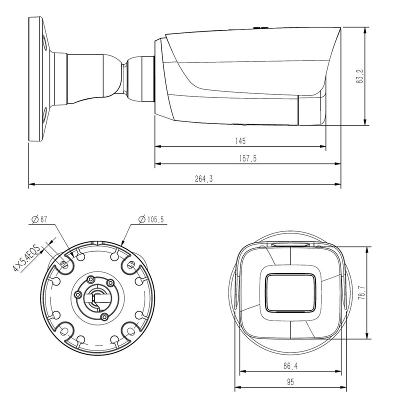 Grothe - Kamera für Überwachungssystem IP Bullet-Kamera VK 1099/421 5MPX NEIUS