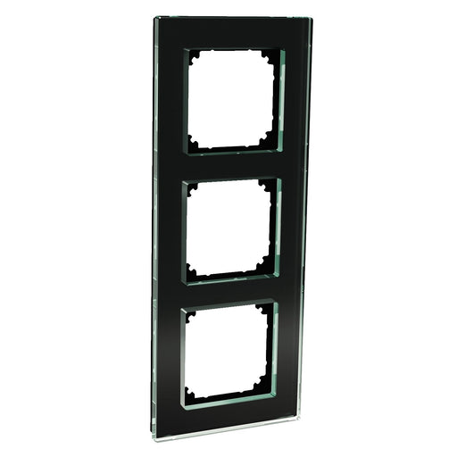 Elso - Abdeckrahmen Echtglas-Rahmen 3-fach WDE004013 schwarz