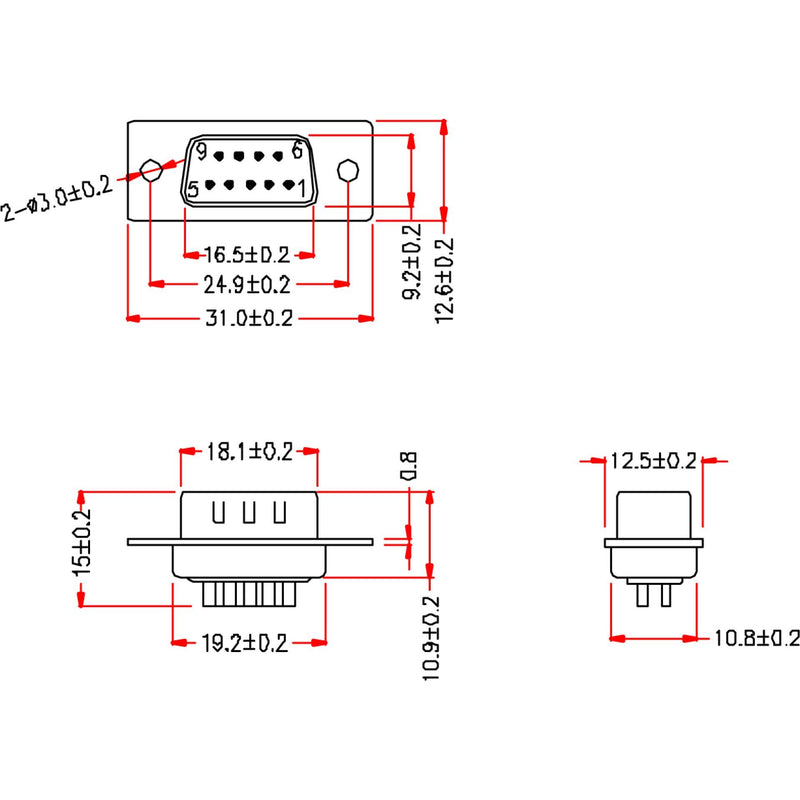 EFB-Elektronik - D-Sub-Steckverbinder D-Sub Stecker 9-pol. 28653.1