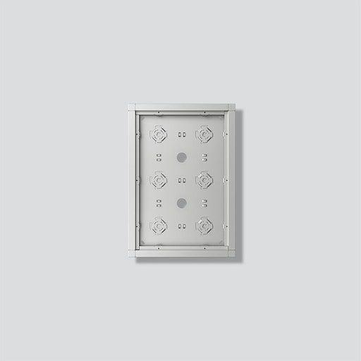 Siedle&Söhne - Montageelement für Türstation Gehäuse-Aufputz GA 612-3/2-01 SM Silber-Metallic