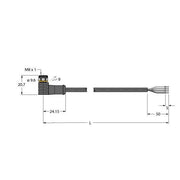 Turck - Konfektioniertes Sensor-Aktor-Kabel Aktuator- u. Sensorleitung PKW4M-P7X2-2/TXO PUR
