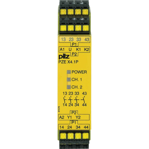 Pilz - Gerät zur Überwachung von sicherheitsgerichteten Stromkreisen Kontakterweiterungsblock PZE X4.1P C #787587 24VDC 4n/o