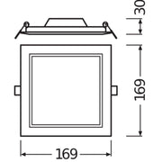 Ledvance - Downlight/Strahler/Flutlicht LED Downlight DLSLIMSQ15512W/6500K 6500K IP20