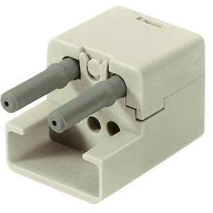 Harting - Kontakteinsatz für Rechtecksteckverbinder Einsatz Stift Polycarbonat 09120042606 10A RAL 7032 − 10 Stück