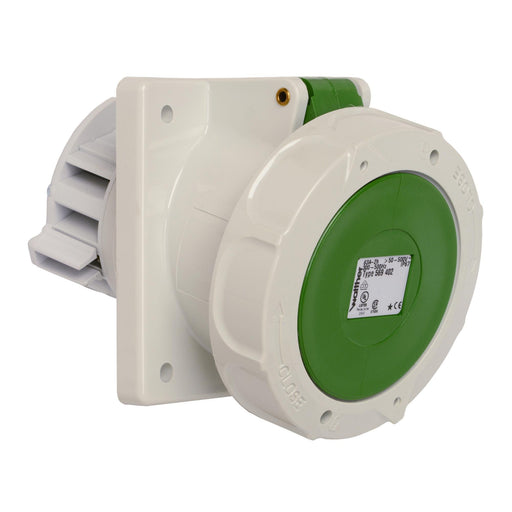 Walther Werke - CEE-Anbausteckdose (IEC 60309) Anbaudose schräg 63A 569402 4P >50-500V 2h IP67