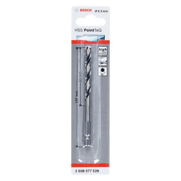 Bosch - Bohrer HSS PointTeQ 2608577529 Sechskantbohrer 6,5
