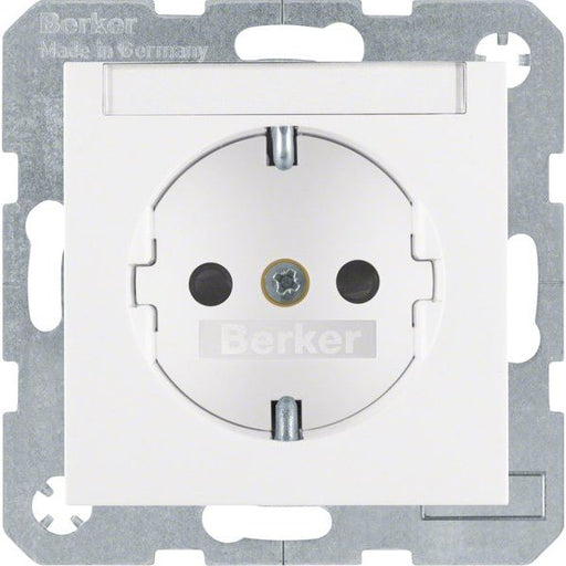 Berker - Steckdose Schuko-Steckdose pws 41491909 + Beschriftungsfeld