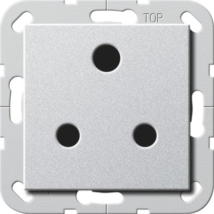 Gira - Steckdose Round Pin 15A 277426 abschaltbar alu