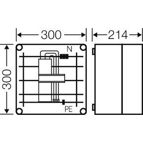 Hensel - Sammelschienengehäuse Mi 6206 mit Adapter 630A