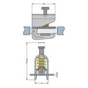WAGO - Schirmanschlussklemme Schirmklemmbügel 791-124 24mm − 50 Stück