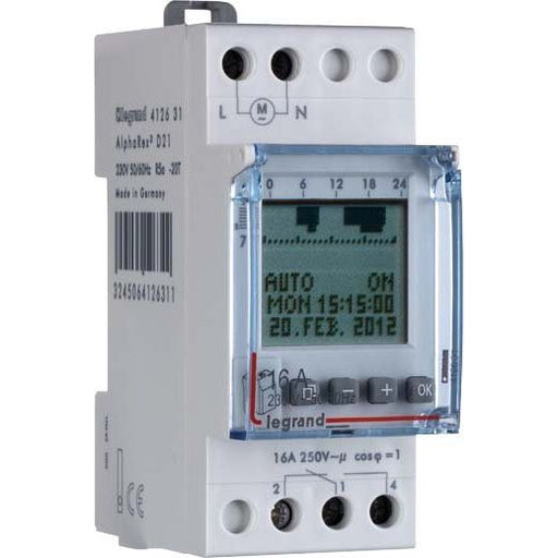 Legrand - Verteilerschaltuhr digital Wochenschaltuhr 1K Legrand 412633 24V AC