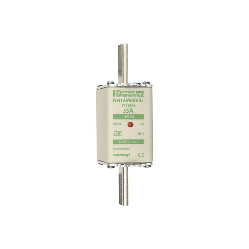 Mersen - Messersicherung Sicherungseinsatz NH aM NH1AM69V35 Gr.1 35A sfü KM − 3 Stück