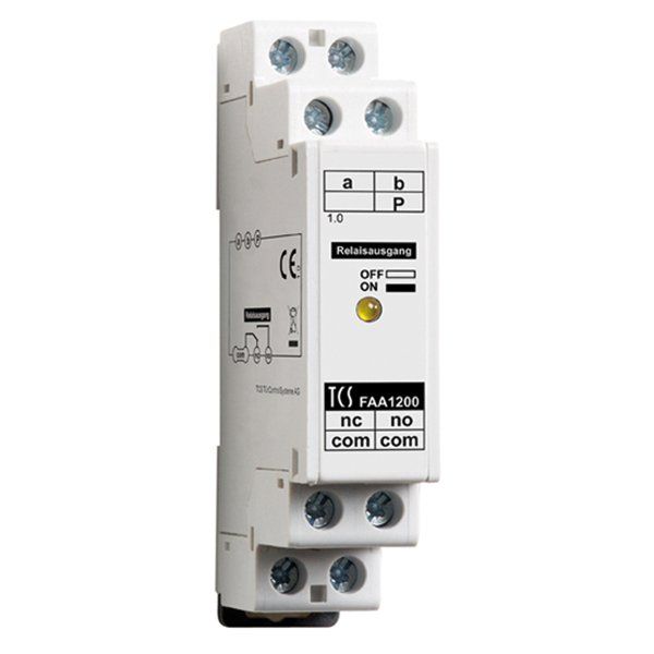 TCS Tür Control - Zusatzgerät für Türkommunikation Türöffner-Relais FAA1200-0400 f. Hutschiene − 1 Stück