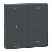 Merten - Abdeckung/Bedienelement für Installationsschalterprogramme Wippe anth. MEG5227-0414 2f,(Szene1/2,Auf/Ab)