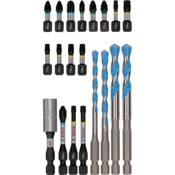 Bosch - Werkzeugset PRO Impact Schrauberbits 2608521U83VE(20) und Multi − 3 Packung