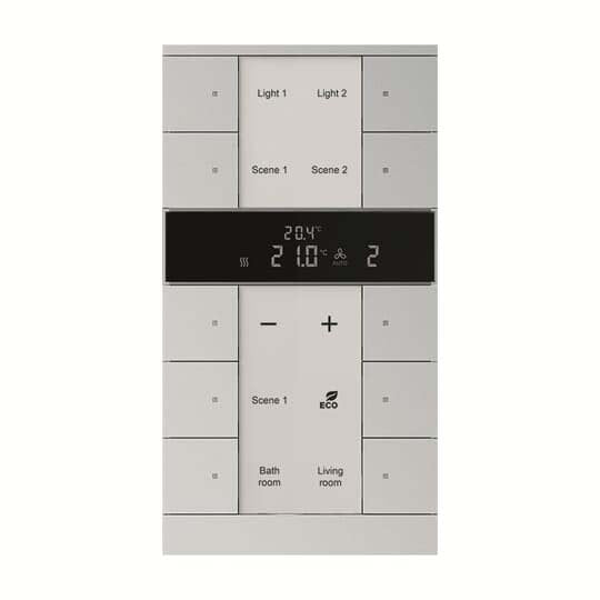 Busch-Jaeger - Bussystem-Raumtemperaturregler HVAC-Slave-Gerät SBS/U10.0.1-83 10fach, BE,alusilber