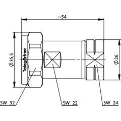 Telegärtner - Koax-Steckverbinder 7-16-Kabelstecker SIMFIX 100024408 G23 (1/2Z FLEX)