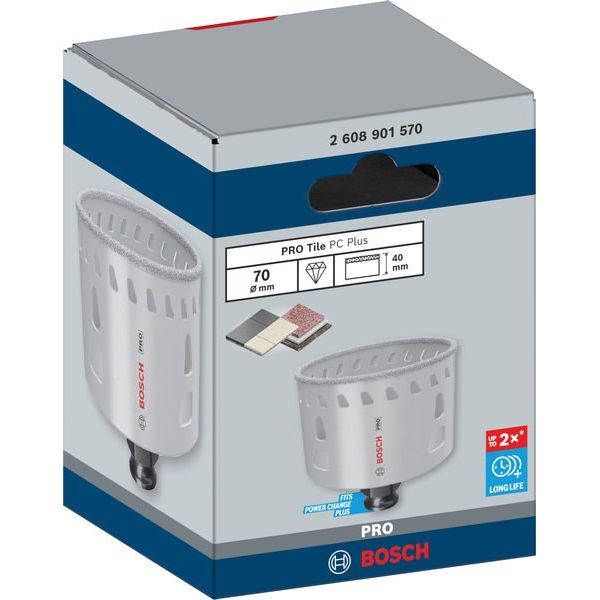 Bosch - Lochsäge PRO Tile PC Plus Lochsäge, 2608901570 70 mm, HS