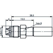 Telegärtner - Koax-Steckverbinder FME-Kabelbuchse 100025650 PP cr/cr − 5 Stück