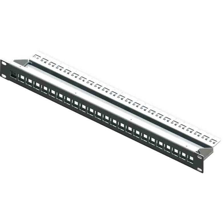 Leviton - Patchpanel Kupfer Patchpanel 24-fach MMCPNLX24SIJ8MIL 1U SIJ inline panel