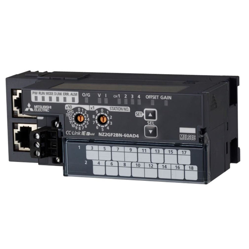 Mitsubishi Electric - SPS-Analoges Ein-/Ausgangs-Modul SPS CC-Link IE Field E/A NZ2GF2BN-60AD4 Modul