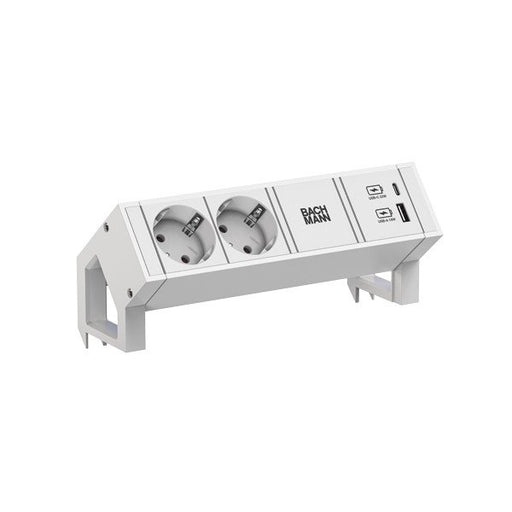 Bachmann - Multi-Tischsteckdose Steckdosenleiste 902.3201 DESK2 white 2xCEE7/3