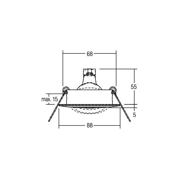 Brumberg Leuchten - Downlight/Strahler/Flutlicht NV-Einbaustrahler 00196305 GX5,3 50W go