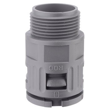 Flexa - Kunststoff-Wellschlauch-Verschraubung Schnellverschraubung AD18,5,M20x1,5RQG1-M grau − 50 Stück